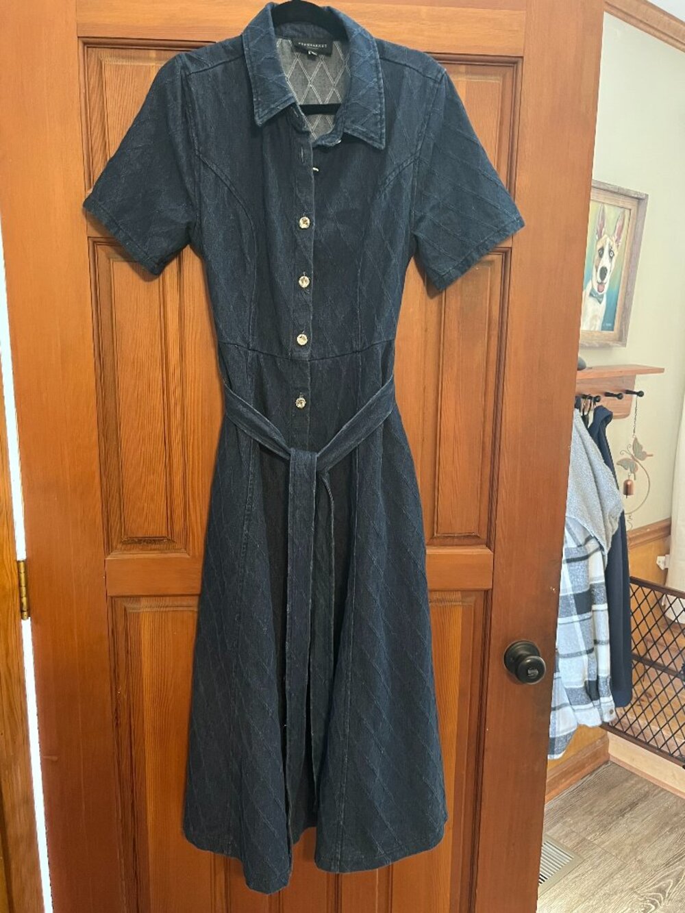 Freemarket Confident Strides Denim Midi Dress in Large